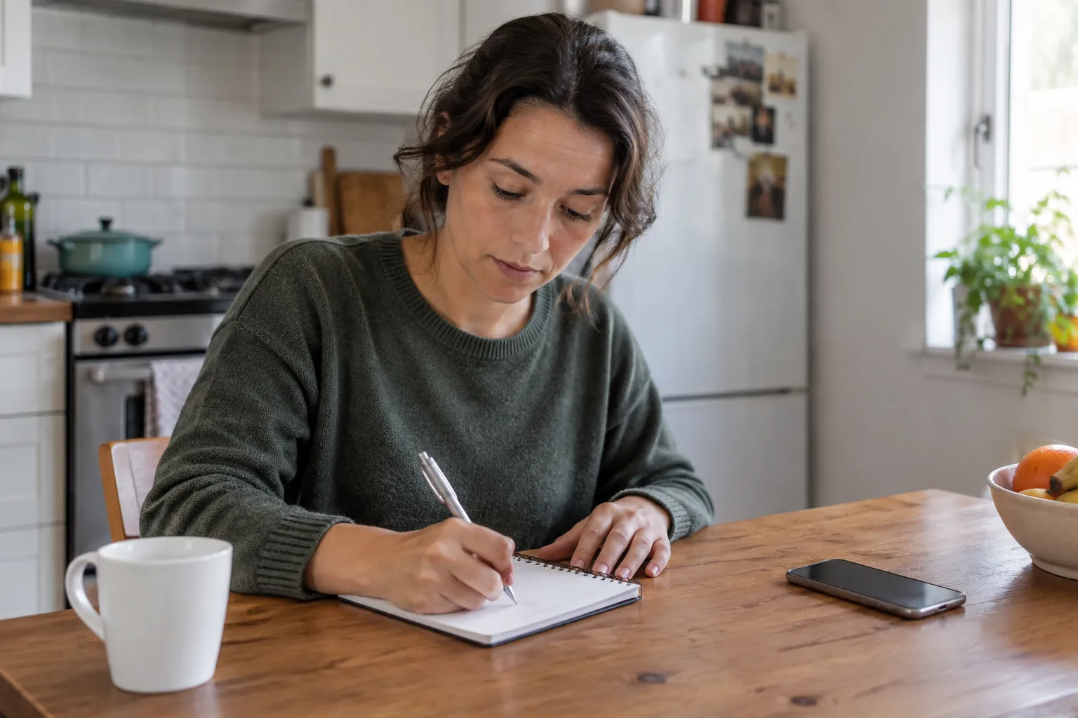 Tenant noting a pest sighting in an apartment kitchen